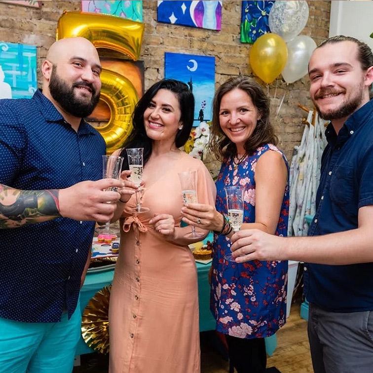 Team building Paint and Sip